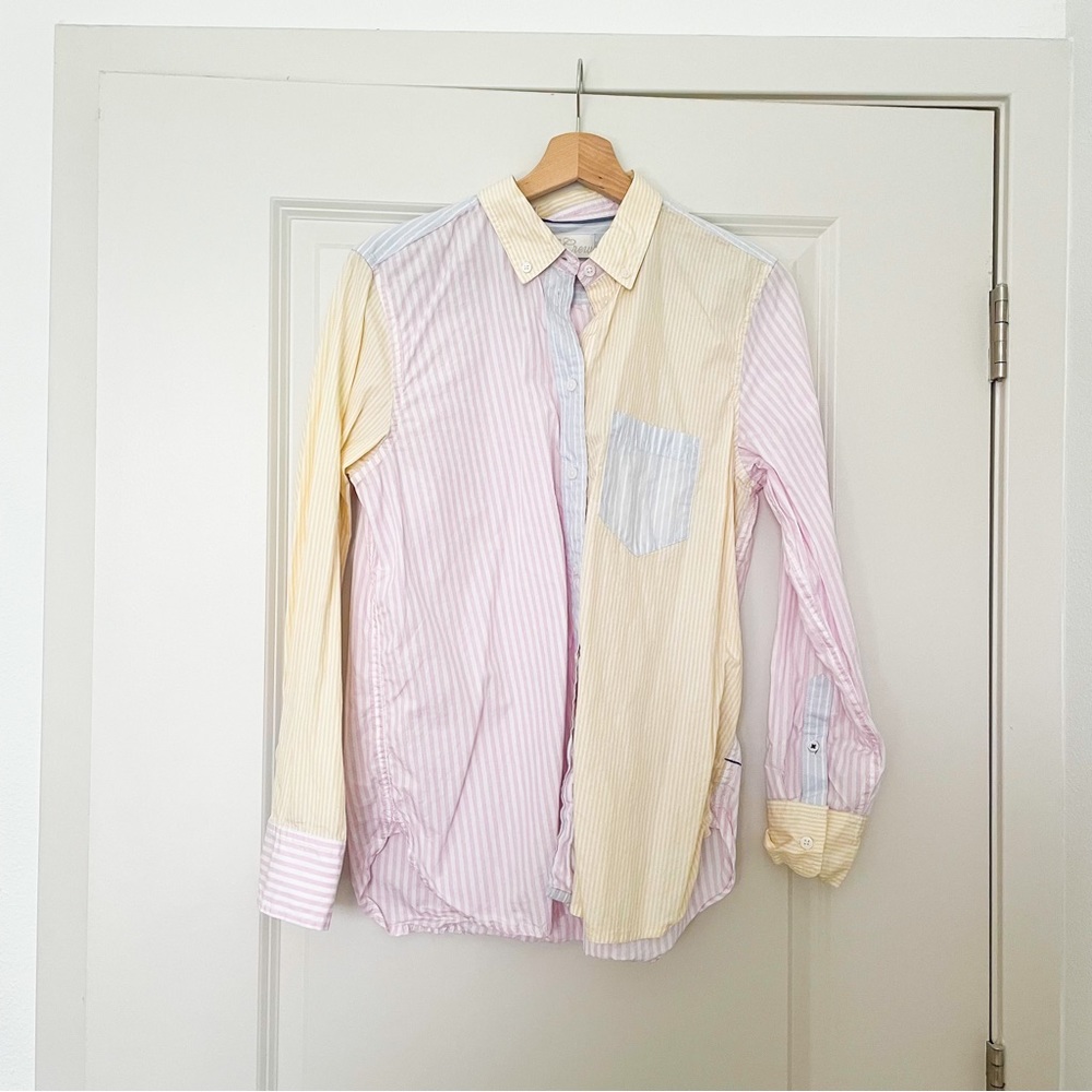 J CREW • classic-fit cotton poplin shirt in cocktail stripe
